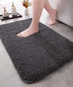 Chakme rutschfeste Badteppich weicher Mikrofasern 43×61 cm Wasserabsorbierend Maschinenwaschbar für Dusche Badewanne und