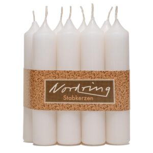 Nordring 8 Stück Stabkerzen creme Hochlichtern in der Küche für Zimtsternkerzen 2,2 x 11 cm