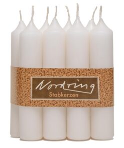 Nordring 8 Stück Stabkerzen creme Hochlichtern in der Küche für Zimtsternkerzen 2,2 x 11 cm