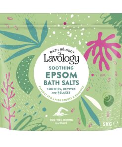 Lavology Epsom-Bade-Salz – Alle natürlichen Inhaltsstoffe – Beruhigend, entspannend – 5 kg