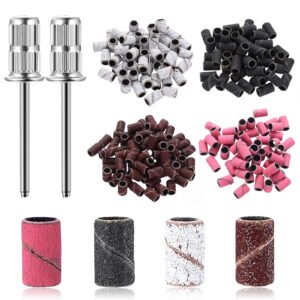 310 Stück Nagelfräser Schleifkappen Professionell für Maniküre und Nail Art mit 80/120/180/240 Grit Nagelfräser Aufsätze
