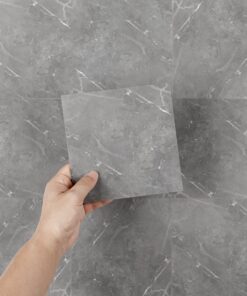 Selbstklebende Marmorfliesen für Bad und Küche - Global Recycled Standard - 15x15 cm - 24 Stk. - Fliesenwand Aufkleber f