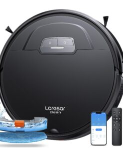 Laresar Clean Saugroboter mit Wischfunktion - 4500Pa, 180 Minuten Laufzeit, Ideal für Tierhaare und Hartboden