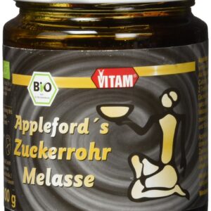 VITAM Appleford's Zuckerrohr Melasse - EU-Organic, 6er Pack (6 x 300 g) | Bio-Herkunft, Geschmacksintensität, Gesundheit