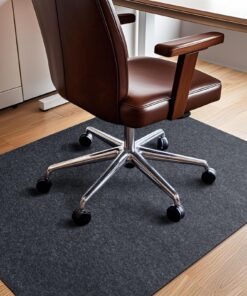 COSYLAND Bürostuhl Schreibtischmatte Grau – rutschfeste Unterlage 90 × 120 cm – Geräuschdämpfend für Hartholz- und Lamin