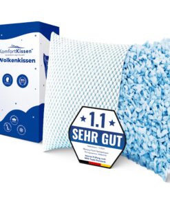 MKS Ergonomisches Memory Foam Kopfkissen 80x80 für Entspannung und besseren Schlaf - Weich für Rücken-, Seiten- & Bauchs