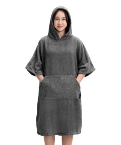 HOMELEVEL Surf Badeponcho für Kinder - 100% Baumwolle OEKO-TEX - Strand & Pool Handtuch Poncho