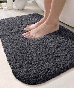 Deki rutschfeste Badematte Waschbar 60 x 90 cm Absorbiert Nässe Mikrofaser Badezimmerteppich OEKO-TEX STANDARD 100