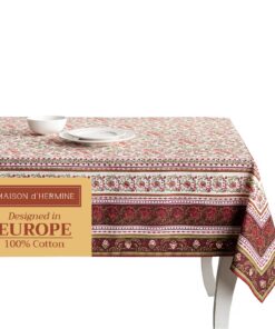 Maison d' Hermine Tischdecke OEKO-TEX, 100 % Baumwollwaschbare quadratische Tischdecke für Esszimmer und Party, Reveillo