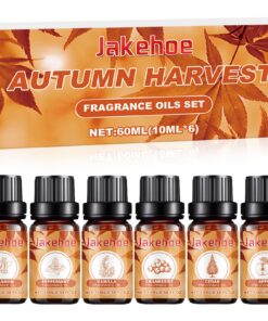 Herbst Ätherische Öle Set 6 x 10ML Geschenkkombo, Duftöl für Kerzen, Cranberry, Minze, Zimt, Vanille, Zeder, Apfel