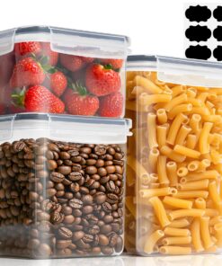 ComSaf Luftdichte Vorratsdosen Set 3 (0.8L+1.4L+2L) Küche Salz Zucker Kaffeebohnen Mehl