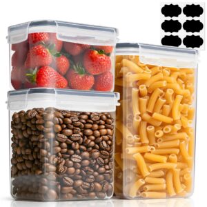 ComSaf Vorratsdosen luftdicht, Set of 3, Küche, Lebensmittelrationierungsbehälter, luftdichte Lebensmittelaufbewahrung