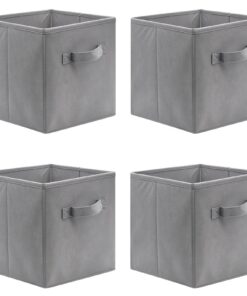 4er-Packung Faltbare Aufbewahrungsbox für Spielzeug und Kleidung 26 x 26 x 28 cm Organisationseinheit Küchenspielsachen