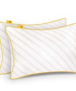 Cosi Home Geschreddertes Memory Foam Kissen zum Schlafen 2er Set - Verstellbar mit Bambus Kissenbezug & Kühleffekt - Was