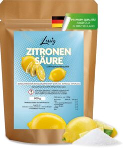 900g Lebensmittelqualitätiges Citronensäure Monohydrat E330 Pulver - Kochen & Backen & Reinigen