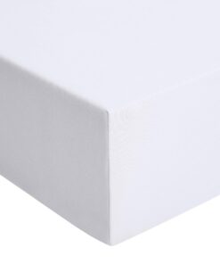 Amazon Basics Baumwoll Spannbettlaken 200x200cm für Matratzenhöhen bis 30cm, White