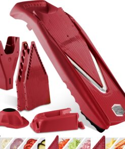 Börner Gemüsehobel V5 Profi Set - Verstellbarer 7-teilig Gemüseschneider mit 10 Schnittarten & Edelstahl V-Klinge