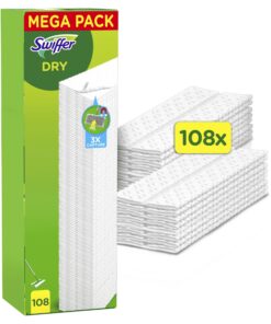 Swiffer Dry Floor Cloths Refill Pack XXL - 3 Pack/108 Stück + Reinigung von Holzfußboden + Familien bei zu Hause + Währe