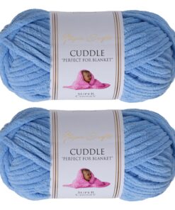 Utopia Crafts Cuddle Super Chunky Chenille Garn, 100 g Knäuel, Flauschiges Strickgarn für Anfänger, Maschinenwäsche, 2er