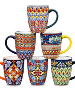 vancasso Kaffeetassen Set 6er 480ml Porzellan mit Henkel Böhmisches Design