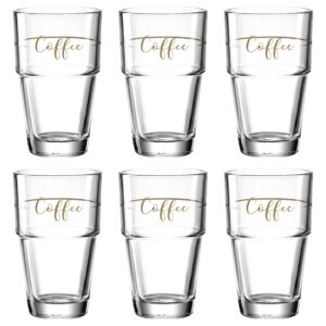 LEONARDO HOME SOLO 6er-Set Becherglas 410 ml Coffee durchsichtig 043468 TrendigModern