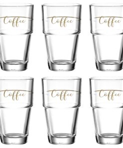 LEONARDO HOME SOLO 6er-Set Becherglas 410 ml Coffee durchsichtig 043468 TrendigModern