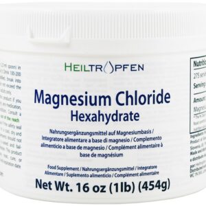 Magnesiumchlorid Hexahydrat 454g | Hohe Pharma Qualität | Heiltropfen® Für MagenserdEducation | Atmetrossen | Linderung