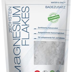 Water & Salt® - Magnusbflocken - Dermatologisch getestet - Zertifiziertes & reines Naturprodukt - Flocken Fußbad & Vollb