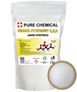 PURE CHEMICAL Zitronensäure Pulver - Reinigungseffektiv &vielseitig im Haus - ideal für Entkalken & Putzen - 1kg