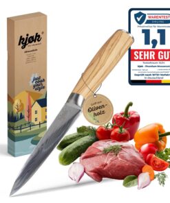 Premium Kochmesser kjøk Allzweckmesser 13cm Olivenholzgriff Härte 58±2 HRC Japanmesser-Style Hochwertiges Profi-Küchenme