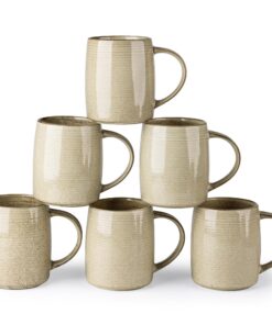 GBhome Kaffeetassen-Set 6 Stück 18oz Handgefertigte Verlaufsfarben-Keramikbecher Spülmaschinenfest