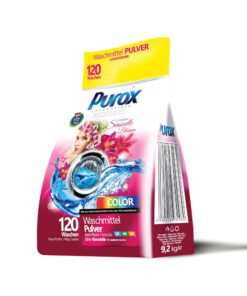 PUROX COLOR Waschpulver für farbige Textilien - Sensuelle Blumen im Foliensack (120 Waschladungen), umweltfreundlich, en