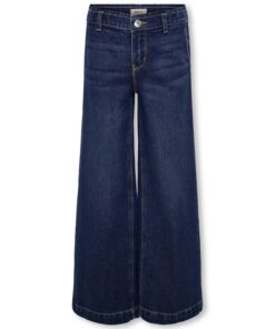 KIDS ONLY Mädchen Kogcomet Wide DNM PIM Noos Hose Dark Blue Denim 140 EU Trendig Jean Hose für Mädchen
