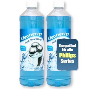 Cleanerist 2x 1 Liter Scherkopfreiniger Nachfüllflüssigkeit für Philips Quick Clean Kartuschen – Ersatz zum Nachfüllen v