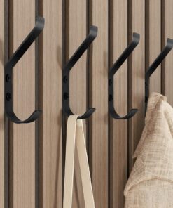JOTTOOL Akustikpannellaken 13mm, 10 Stck Schwarz Edelstahl, Kleiderhaken für Wand & Garderobe