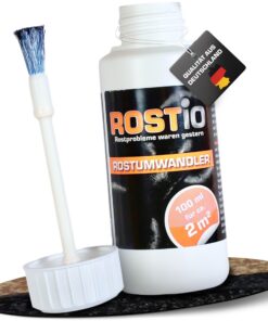 Rostio Rostumwandler - Rostkonverter für Auto & Stahl – überlackierbar – 100 ml.erfüllt – inklusive Pinsel – für Autorep
