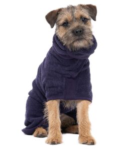 Ruff and Tumble Hunde-Trocknungsmantel, schnell trocknend, für Corgi, ideal bei Spaziergängen, 100% Baumwolle, extra wei