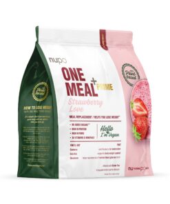 NUPO One Meal Erdbeere - Nahrungsersatz-Shake für Abnehmender I Leckeres Mahlzeitersatz-Pulver I 360g I Ohne Zuckerzusat