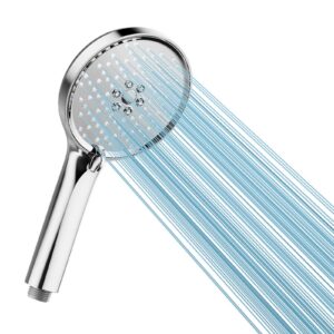 Cobbe Wassersparender Duschkopf mit Hochdruck und 3 Strahlarten für die Ganze Familie im Bad, Antikalk-Funktion und chro