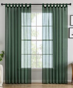 EMEMA Transparent Vorhang Set für Wohnzimmer und Schlafzimmer - Luftig Deko mit Schlaufenschal und Bleibandabschluß - Du