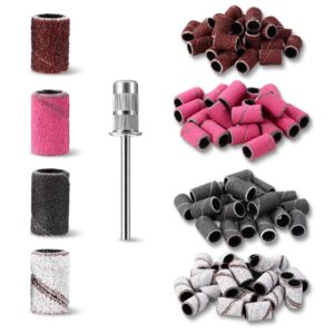 100 Stück Schleifkappen Nagelfräser für Maniküre und Pediküre | Schleifhülsen Nagelfräser 80/120/180/240 Grid für Nagel