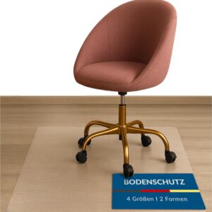 TEXMAXX Bürostuhl Unterlage milchig weiß - Bodenschutzmatte für Schreibtischstühle - Versch. Größen, 80 x 120 cm