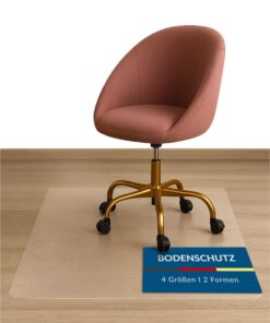 TEXMAXX Bürostuhl Unterlage milchig weiß - Bodenschutzmatte für Schreibtischstühle - Versch. Größen, 80 x 120 cm