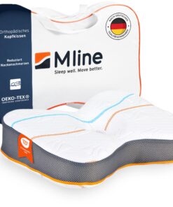M LINE Athletisches Nackenschlafkissen - Bekommt Kopfschmerzen - Orthopädisches Kopfkissen für Seitenschläfer, Butterfly