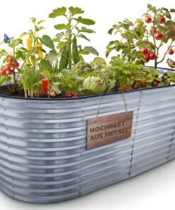 STREND PRO Metall Hochbeet für Garten - Stahlkit für Gemüse, Kräuter & Tomatenpflanzen 200x100x80cm | Verzinkter Stahl,