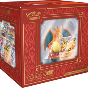 Pokémon-Sammelkartenspiel: Super-Premium-Kollektion Glurak-ex | Top-Spiel für Pokémon-Fans | Party & Freundschaft | Holo