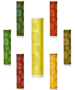 Northpoint LED Lichtsäule Stehlampe mit samtiger Textil Oberfläche fürzimmerstereo warmes.RGB-warmweißes Licht stufenlos