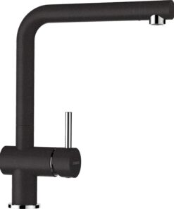 SCHOCK® Hochdruck Küchenarmatur Epos Onyx I Für Profi-Spüle I Schwenkbarer Einhebelmischer 360° I L-Auslauf für Spülbere