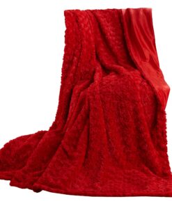CelinaTex Flauschige Kuscheldecke, rot, 150 x 200 cm, warm, Luxusgeschenk für Frauen, Oeko-TEX Florenza