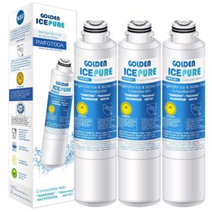 GOLDEN ICEPURE Wasserfilter für Kühlschrank - Kompatibel mit Samsung DA29–00020B / DA29–00020A - 3 Stück - Weiss